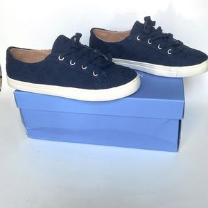 JACK ROGERS Women's Lace Up Eyelet Navy Midnight Sneaker Size 6M Platform